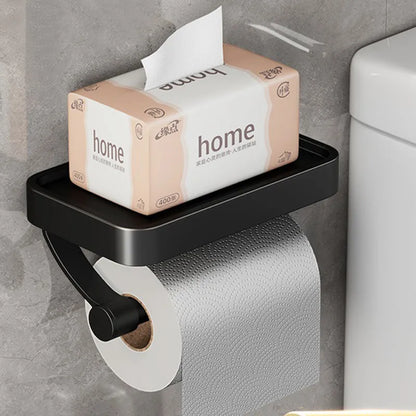 Wall Mounted Toilet Paper Holder with Storage
