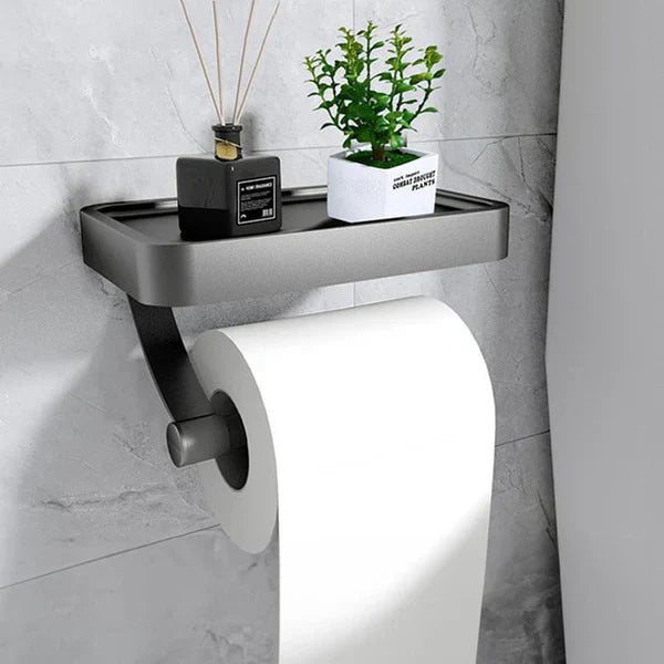 Wall Mounted Toilet Paper Holder with Storage