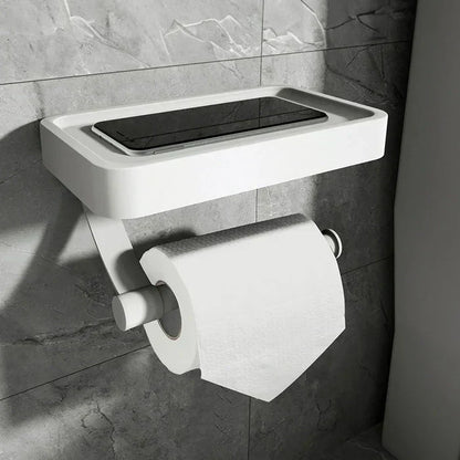 Wall Mounted Toilet Paper Holder with Storage