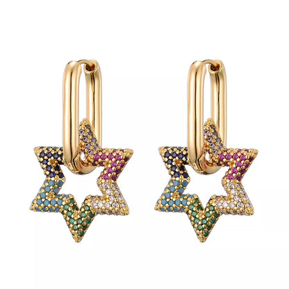 Star Crystal Hoops