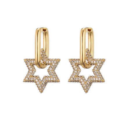 Star Crystal Hoops