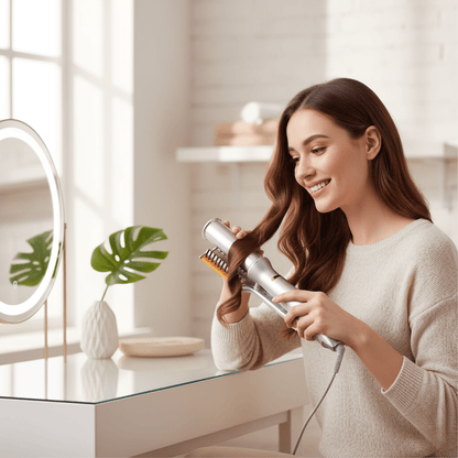Dual Function Rotating Hair Styler with Variable Heat
