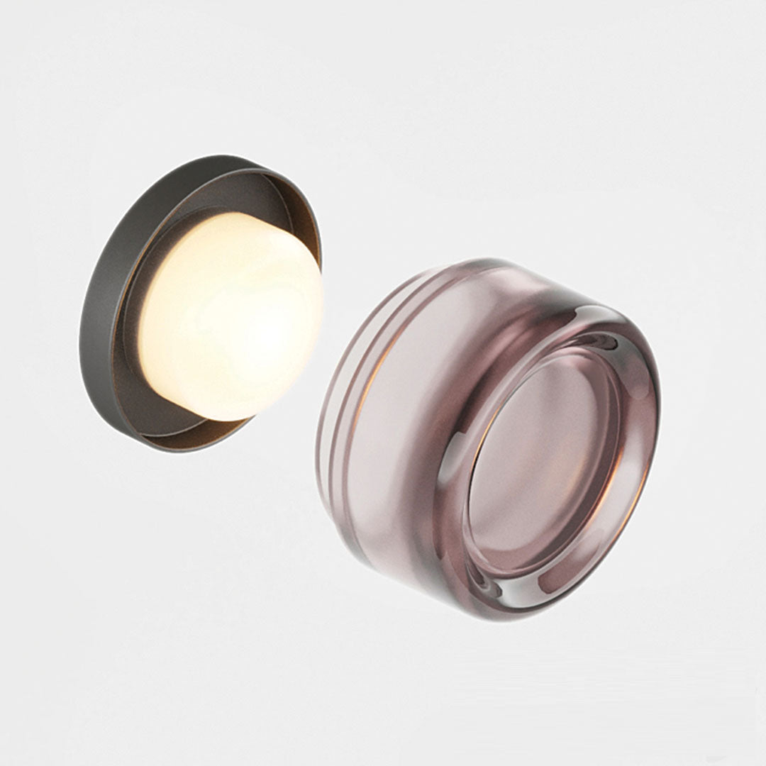 Contemporary Circular Glass LED Wall Light