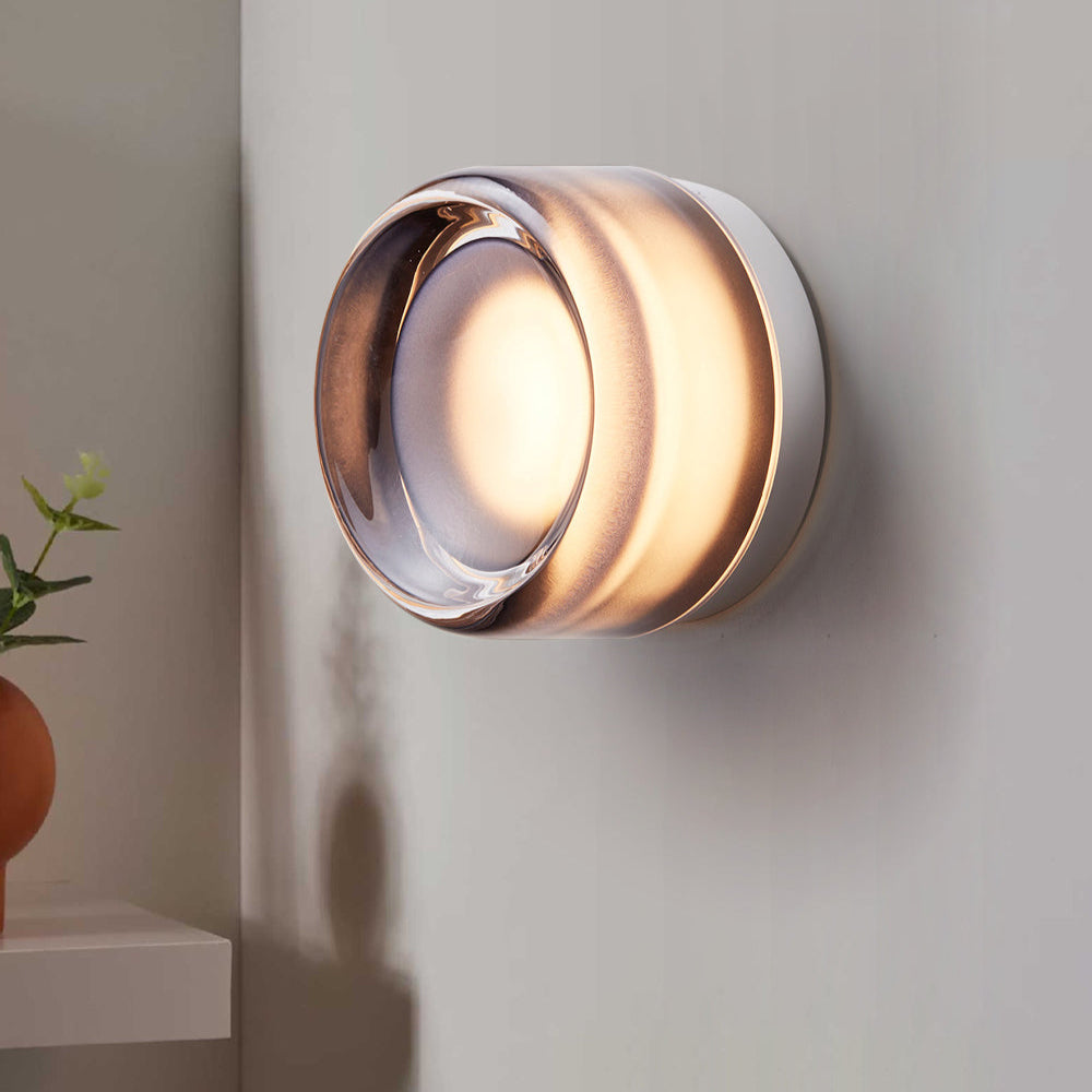 Contemporary Circular Glass LED Wall Light
