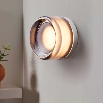 Contemporary Circular Glass LED Wall Light