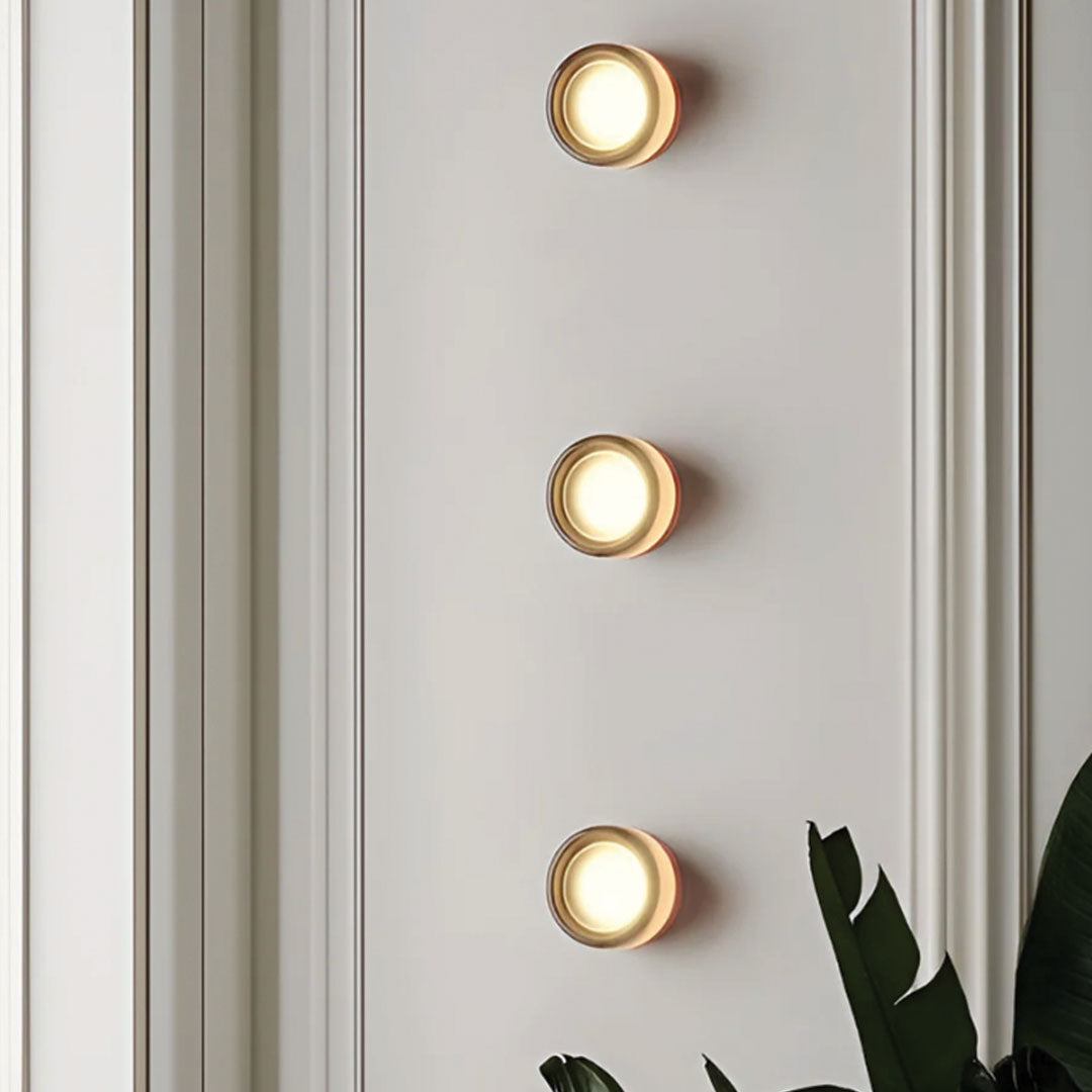 Contemporary Circular Glass LED Wall Light