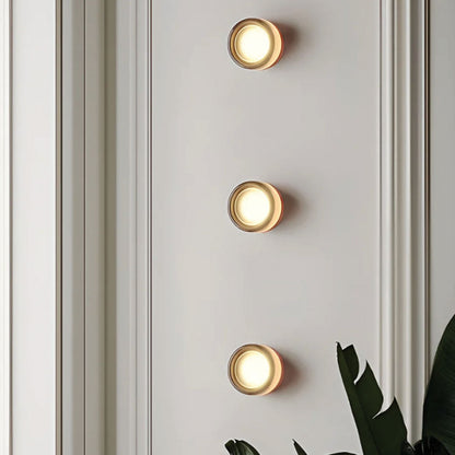 Contemporary Circular Glass LED Wall Light
