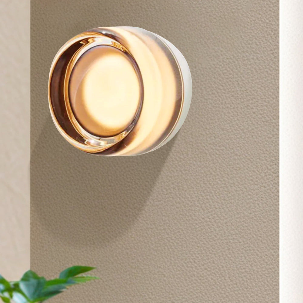 Contemporary Circular Glass LED Wall Light