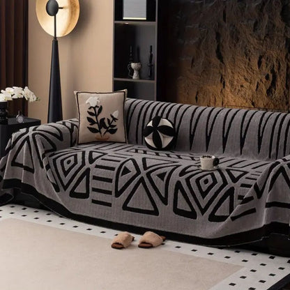 Stylish Patterned Fabric Couch Cover