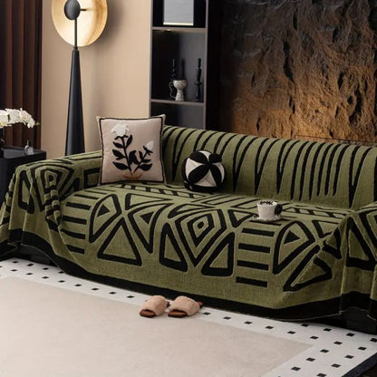 Stylish Patterned Fabric Couch Cover