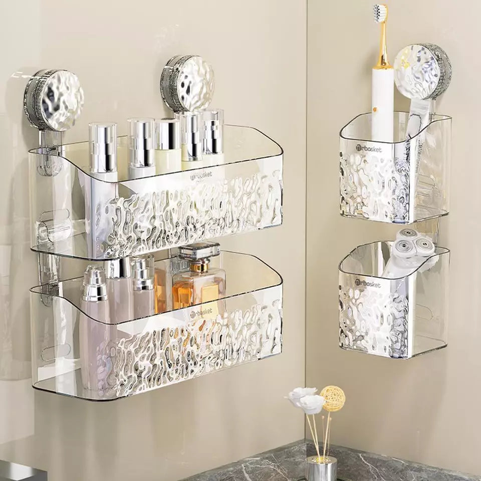 Waterproof Bathroom Shelf with Suction Cup