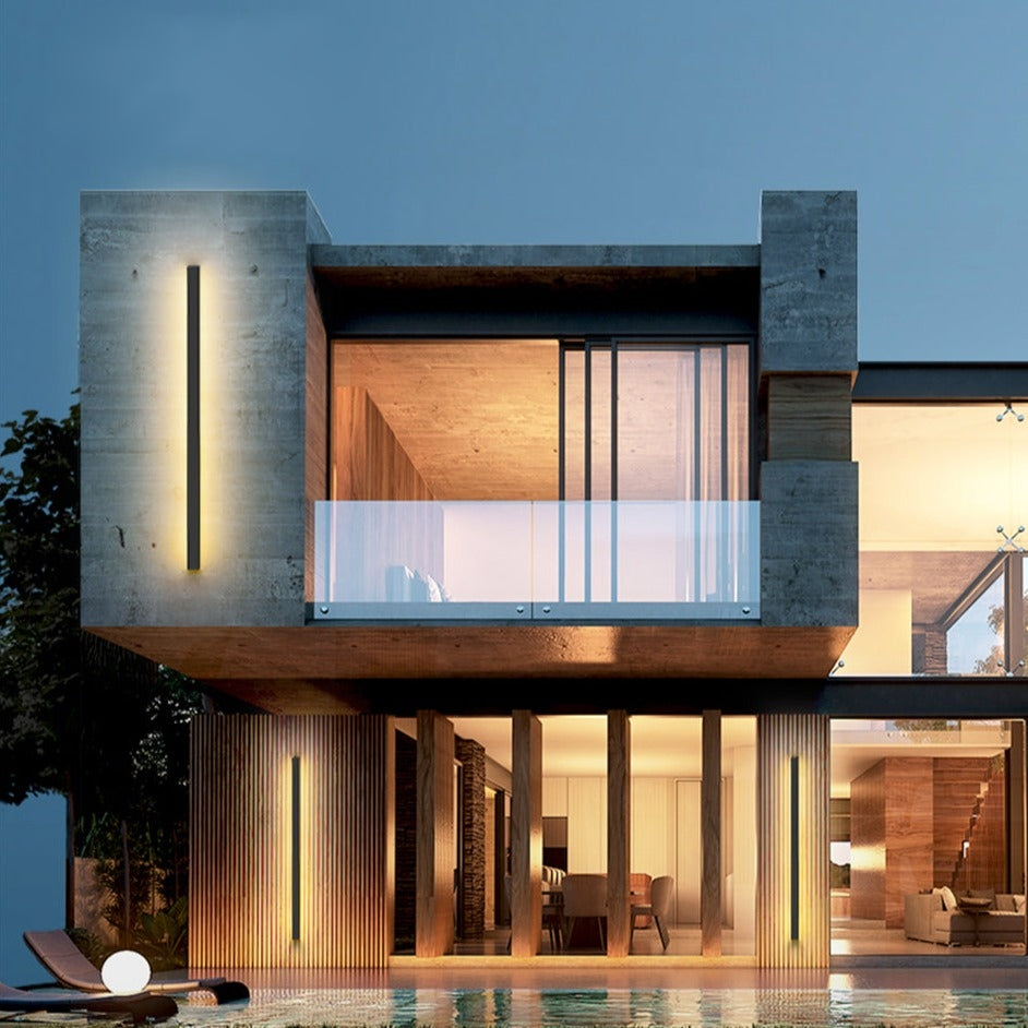 Metallic Dark Exterior LED Wall Light