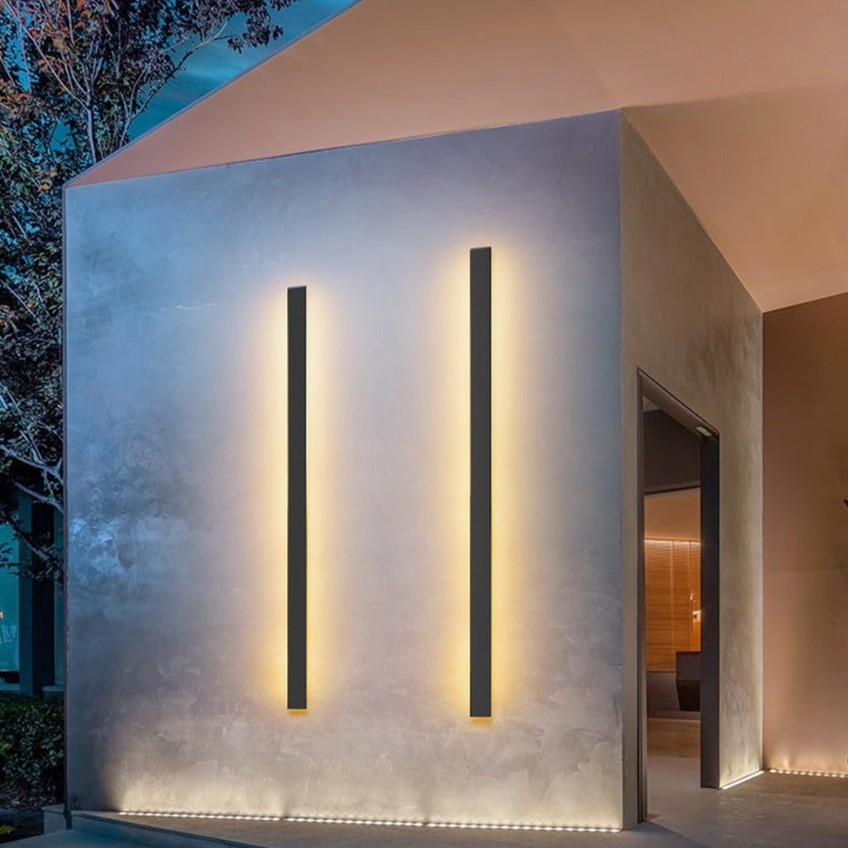 Metallic Dark Exterior LED Wall Light