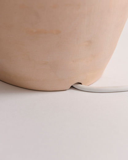 Elegant Wooden Table Light with Earthy Tone