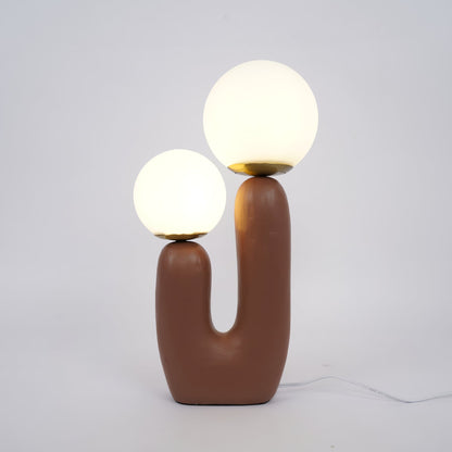 Elegant Wooden Table Light with Earthy Tone