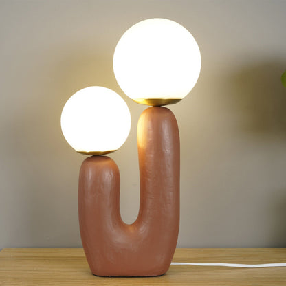 Elegant Wooden Table Light with Earthy Tone