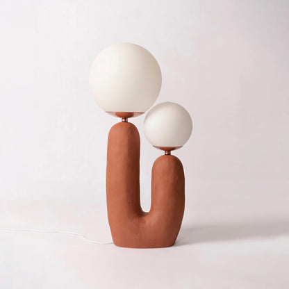Elegant Wooden Table Light with Earthy Tone