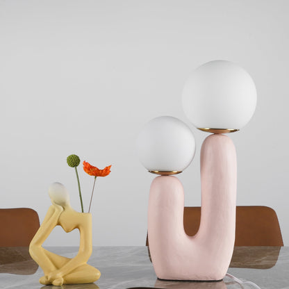 Elegant Wooden Table Light with Earthy Tone
