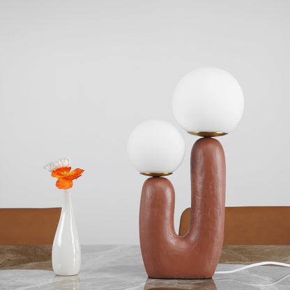 Elegant Wooden Table Light with Earthy Tone
