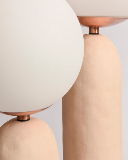 Elegant Wooden Table Light with Earthy Tone