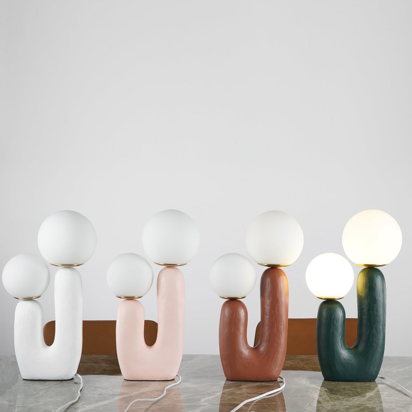 Elegant Wooden Table Light with Earthy Tone