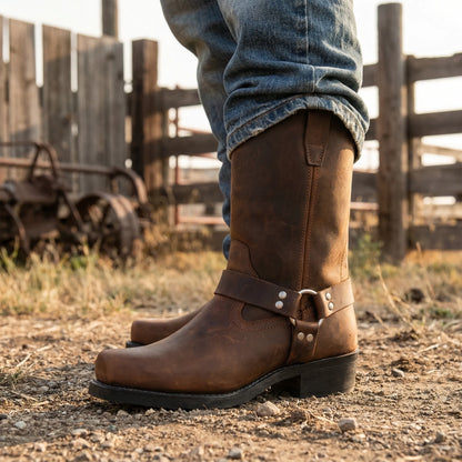 Tall Western Harness Boots