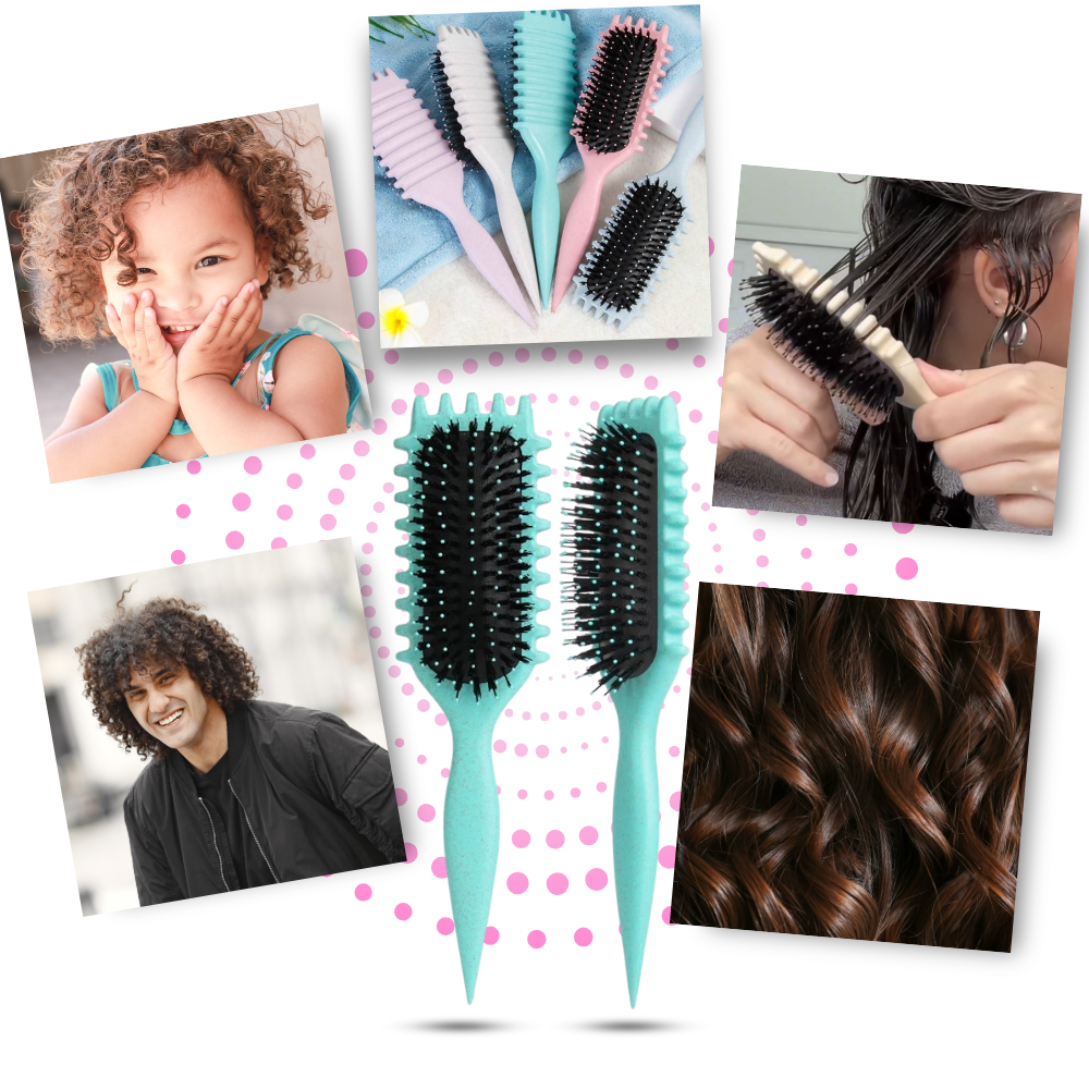 Tangle-Free Curl Defining Brush