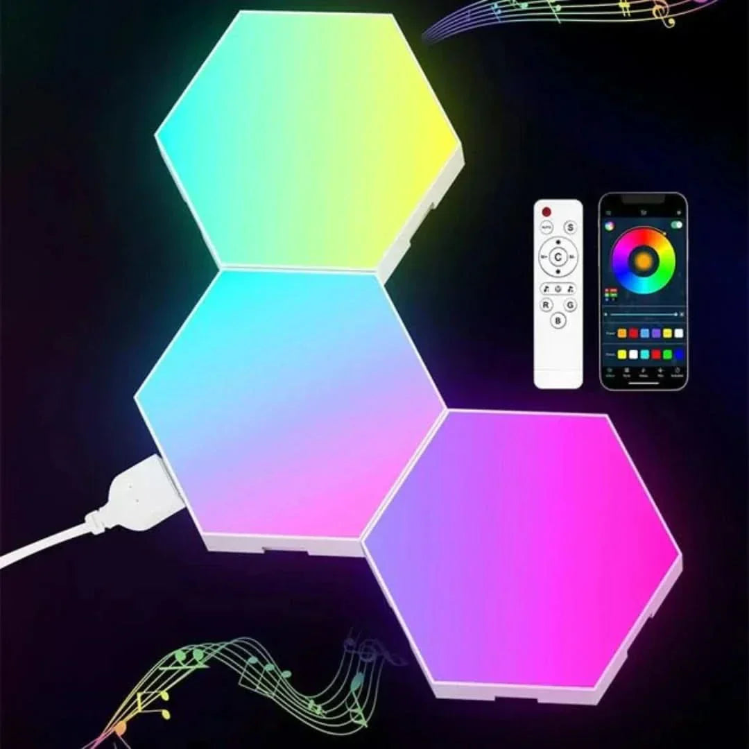 Colorful LED Light Wall Panels - Sound Sync - Cofik