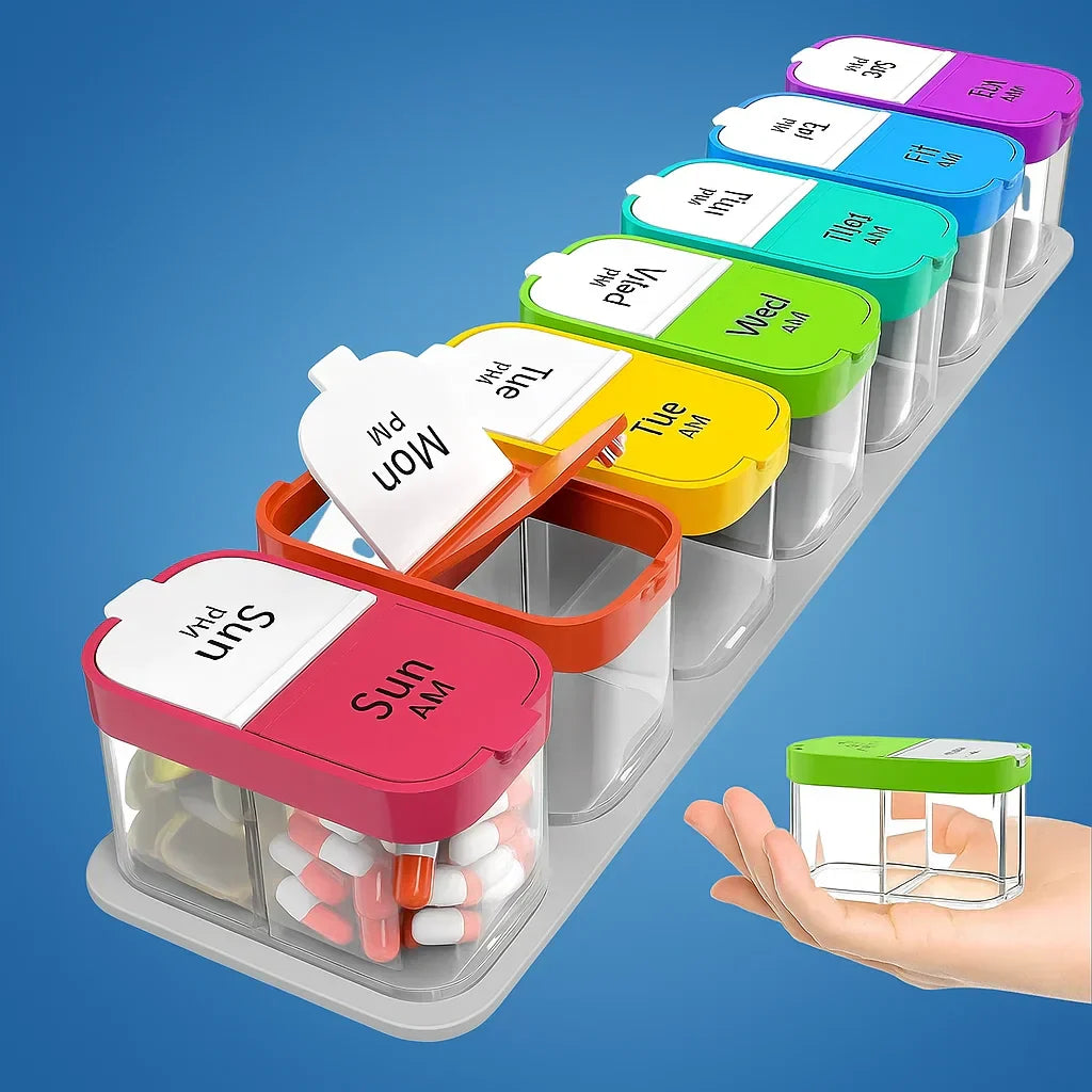 Easy 7 Day Pill Box Organizer - Cofik