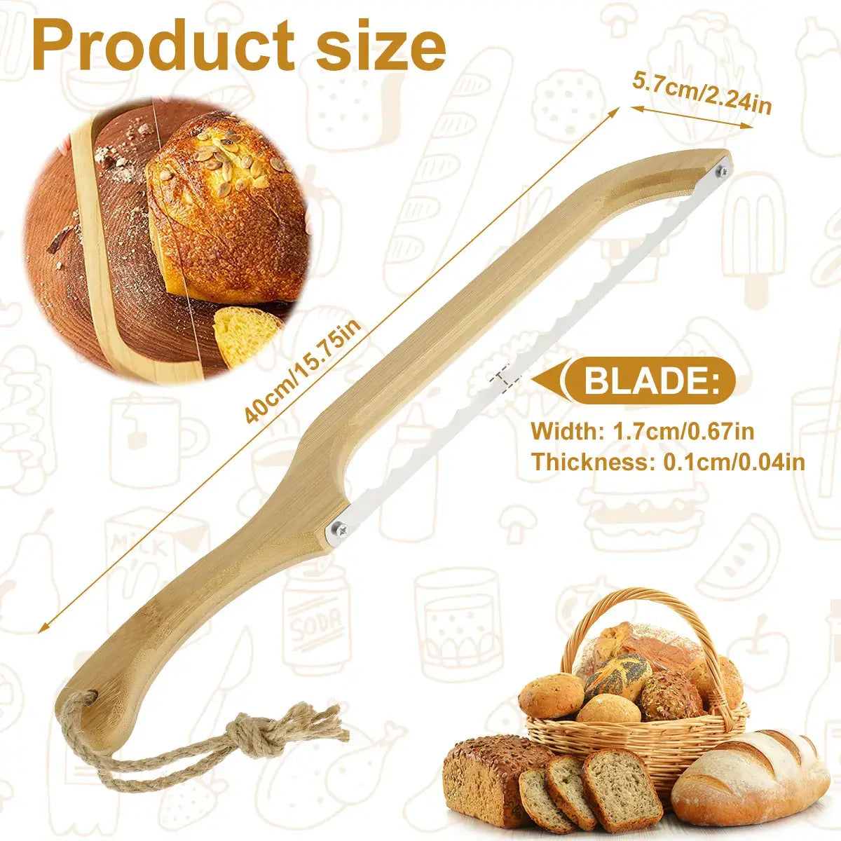 Premium Bread Slicing Knife for Home Bakers