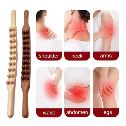 THERAWOOD – Luxury Gua Sha Massage Stick made of Wood | Promotes Blood Circulation & Muscle Relaxation