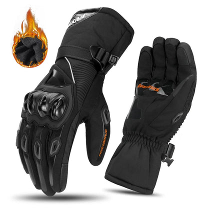 Warm Waterproof Motorcycle Gloves with Thermal Insulation