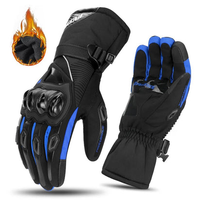 Warm Waterproof Motorcycle Gloves with Thermal Insulation