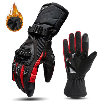 Warm Waterproof Motorcycle Gloves with Thermal Insulation
