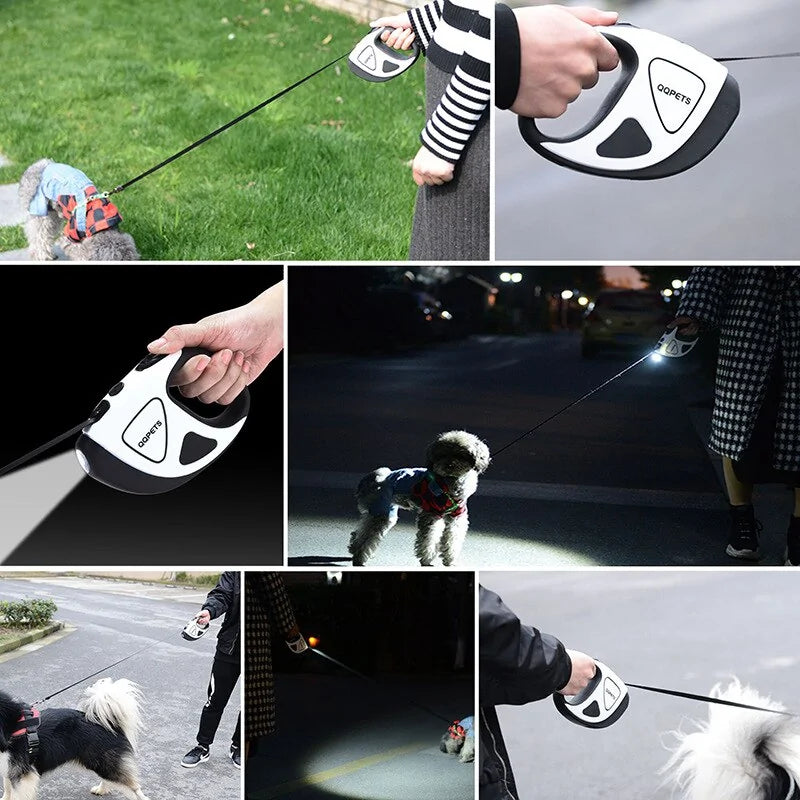 Premium LED Retractable Dog Leash with Comfort Grip