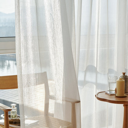 Sheer White Drapes for Living Room