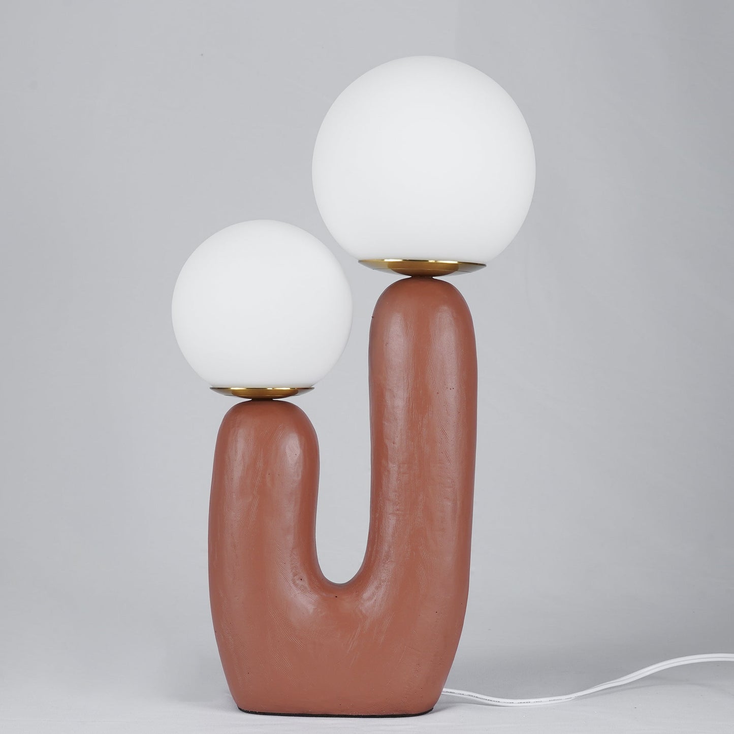 Elegant Wooden Table Light with Earthy Tone