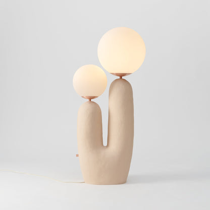 Elegant Wooden Table Light with Earthy Tone
