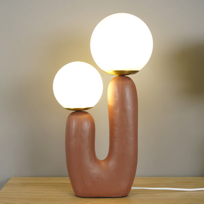 Elegant Wooden Table Light with Earthy Tone