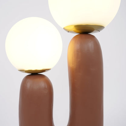 Elegant Wooden Table Light with Earthy Tone