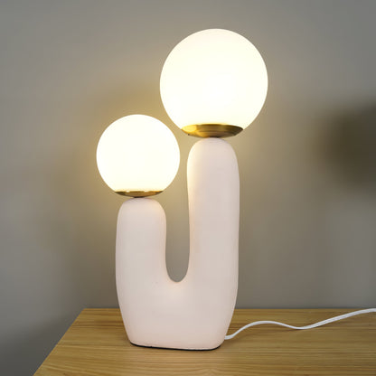 Elegant Wooden Table Light with Earthy Tone