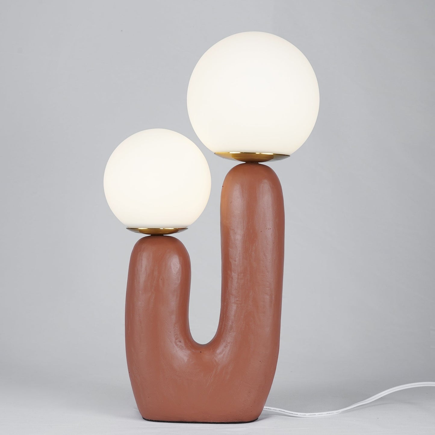 Elegant Wooden Table Light with Earthy Tone