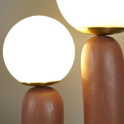Elegant Wooden Table Light with Earthy Tone