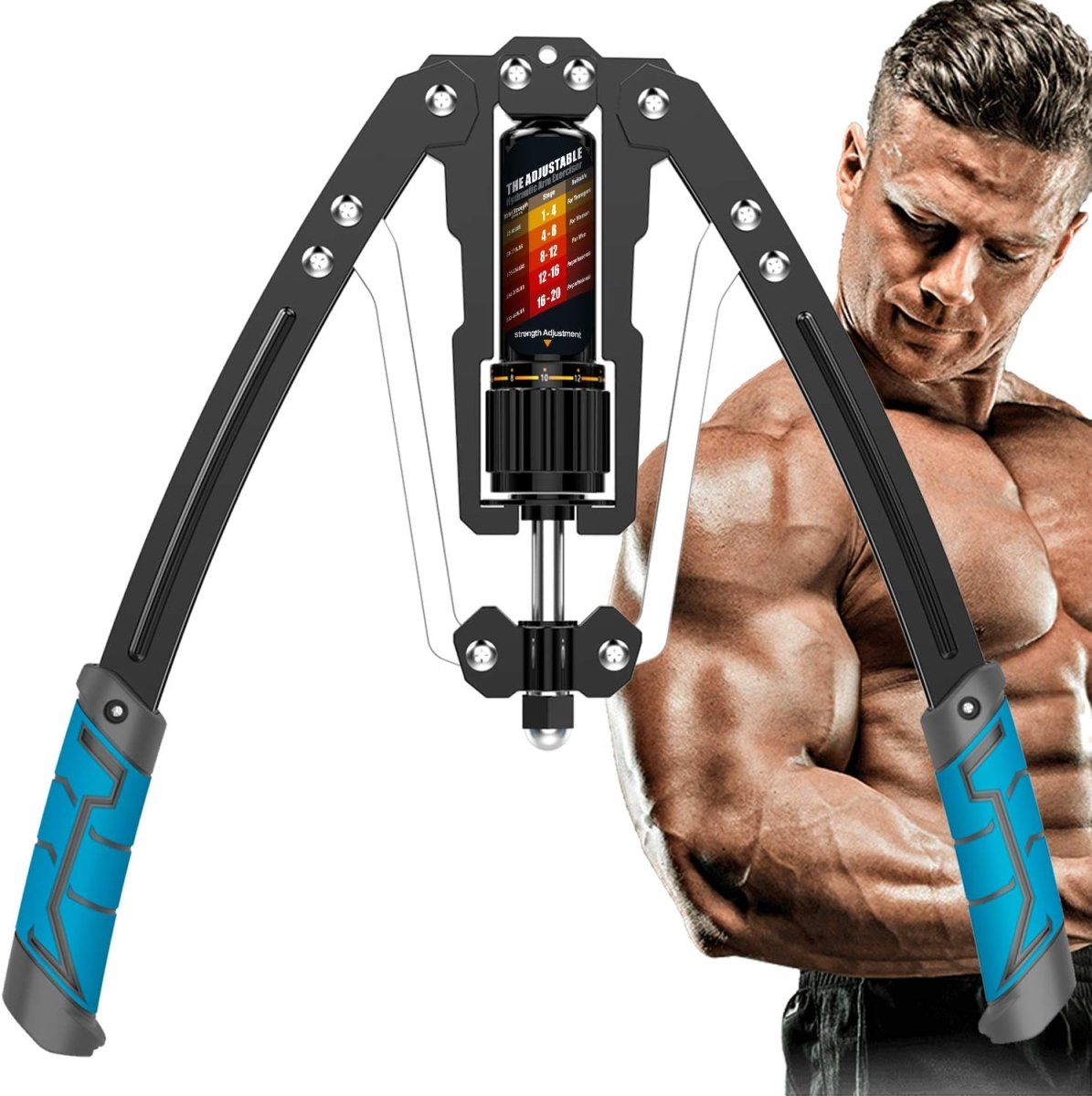 Home Gym Arm Strength Trainer 10-200kg Adjustable Resistance