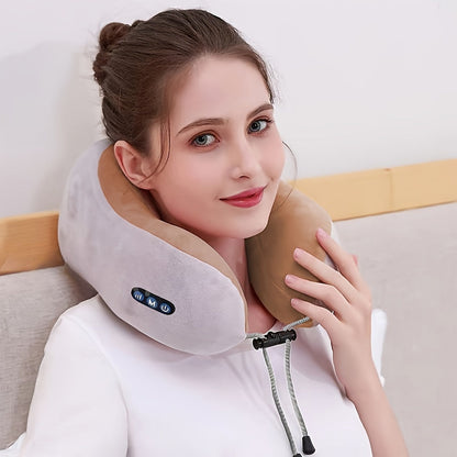 Contour Neck Pillow with Heat and Memory Foam
