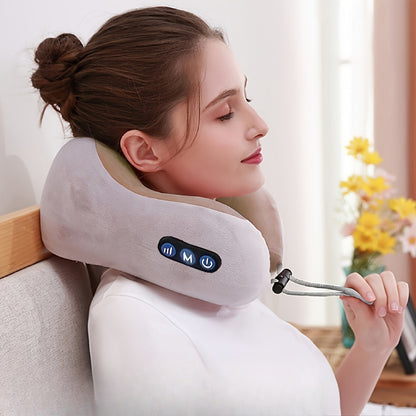 Contour Neck Pillow with Heat and Memory Foam - Cofik