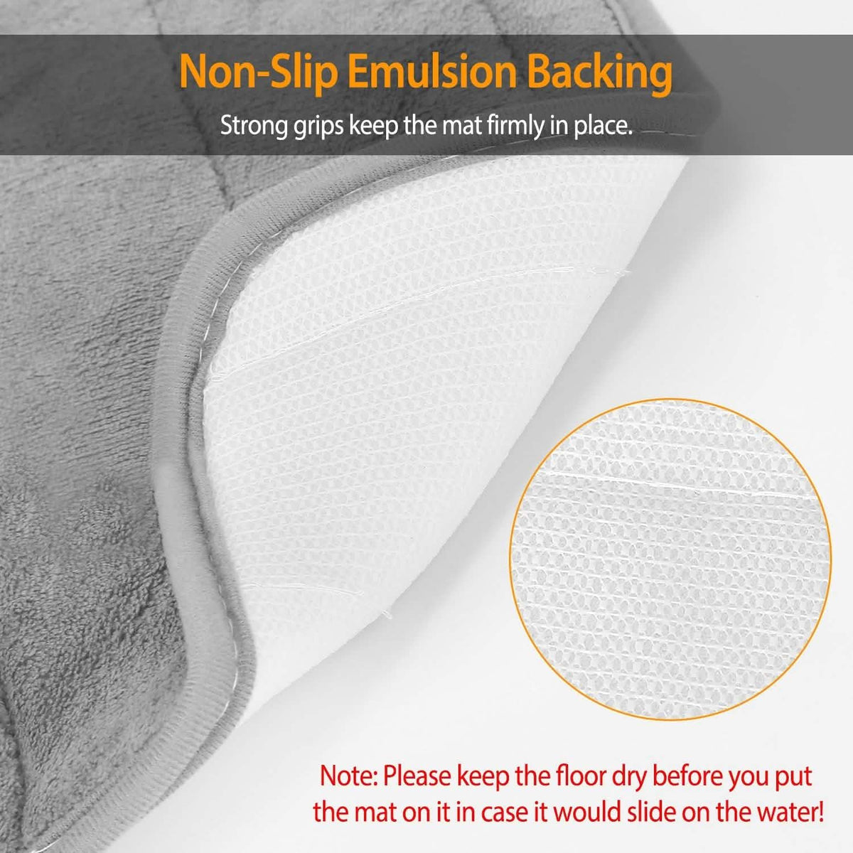 Contour Toilet Mat with Anti-Slip Bottom