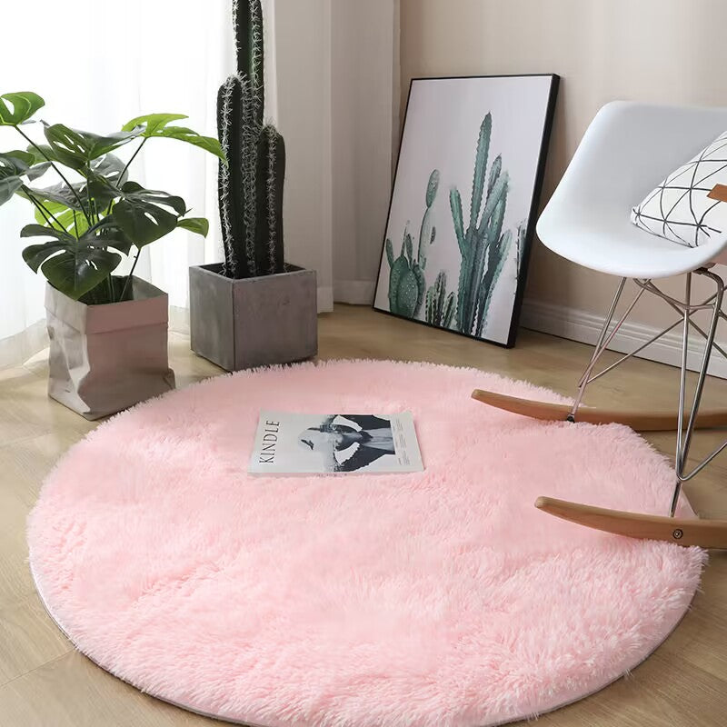 Plush Round Area Rug