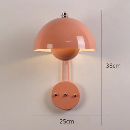 Warm Mushroom Wall Light for Home Decor