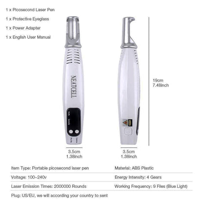 Fast Laser Skin Spot Tattoo Removal Device